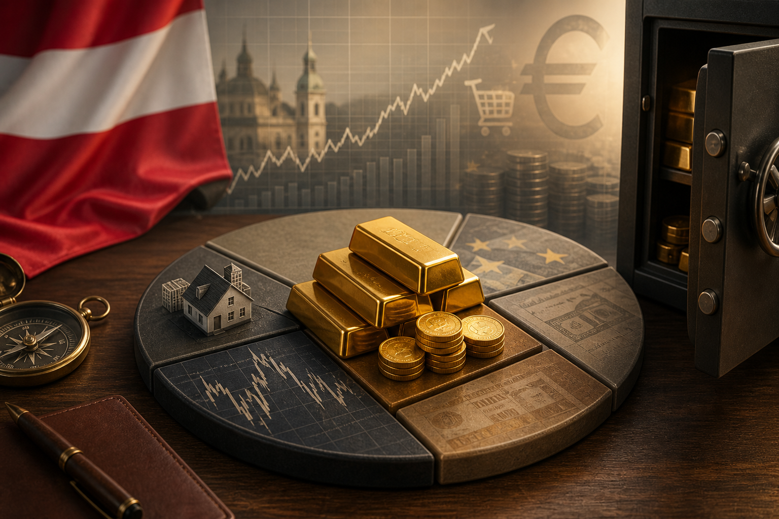 Gold als begrenzter Bestandteil eines diversifizierten Portfolios in Österreich